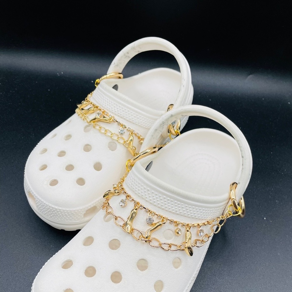 Crocs Exclusive Gold First Lady Hill Ring Chain